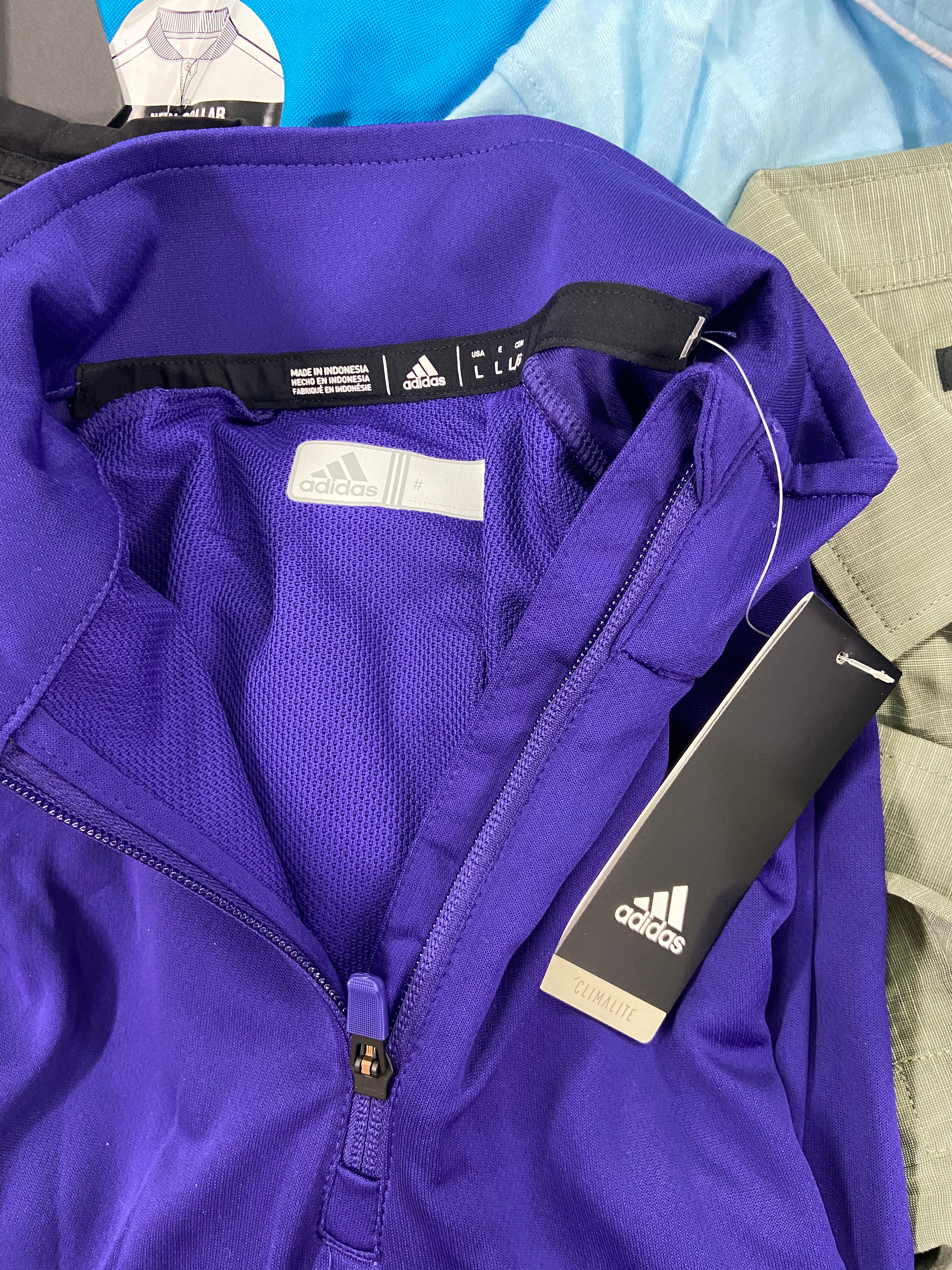 Men's Clothing Golf Shirts & Others Wholesale Lot, ADIDAS, NORTH FACE, PGA TOUR, BASS OUTDOOR, CLUBROOM and more, 17 items, Shelf Pulls, MSRP $808