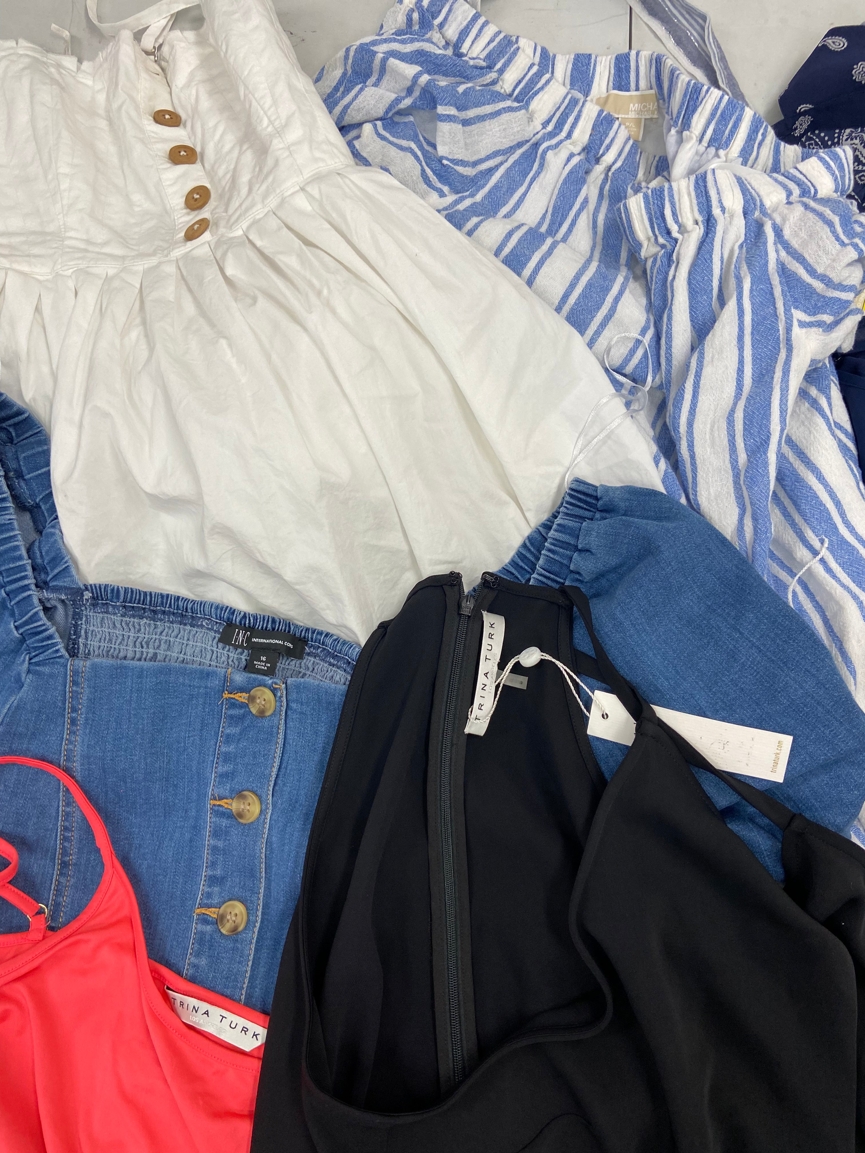 Women's Clothings Dresses Wholesale Lot, MICHAEL KORS, FREE PEOPLE, TRINA TURK, INC and more, 7 items, CUSTOMER RETURNS