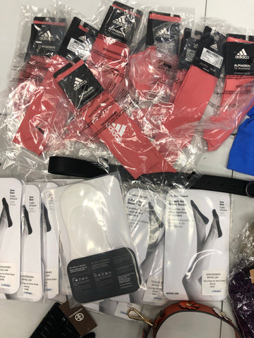 Women's Accessories Wholesale Lot, CALVIN KLEIN, GIANI BERNIN, ADIDAS, FREE PEOPLE, AMERICAN APPAREL, INC and more, 37 items, Shelf Pulls, MSRP $734