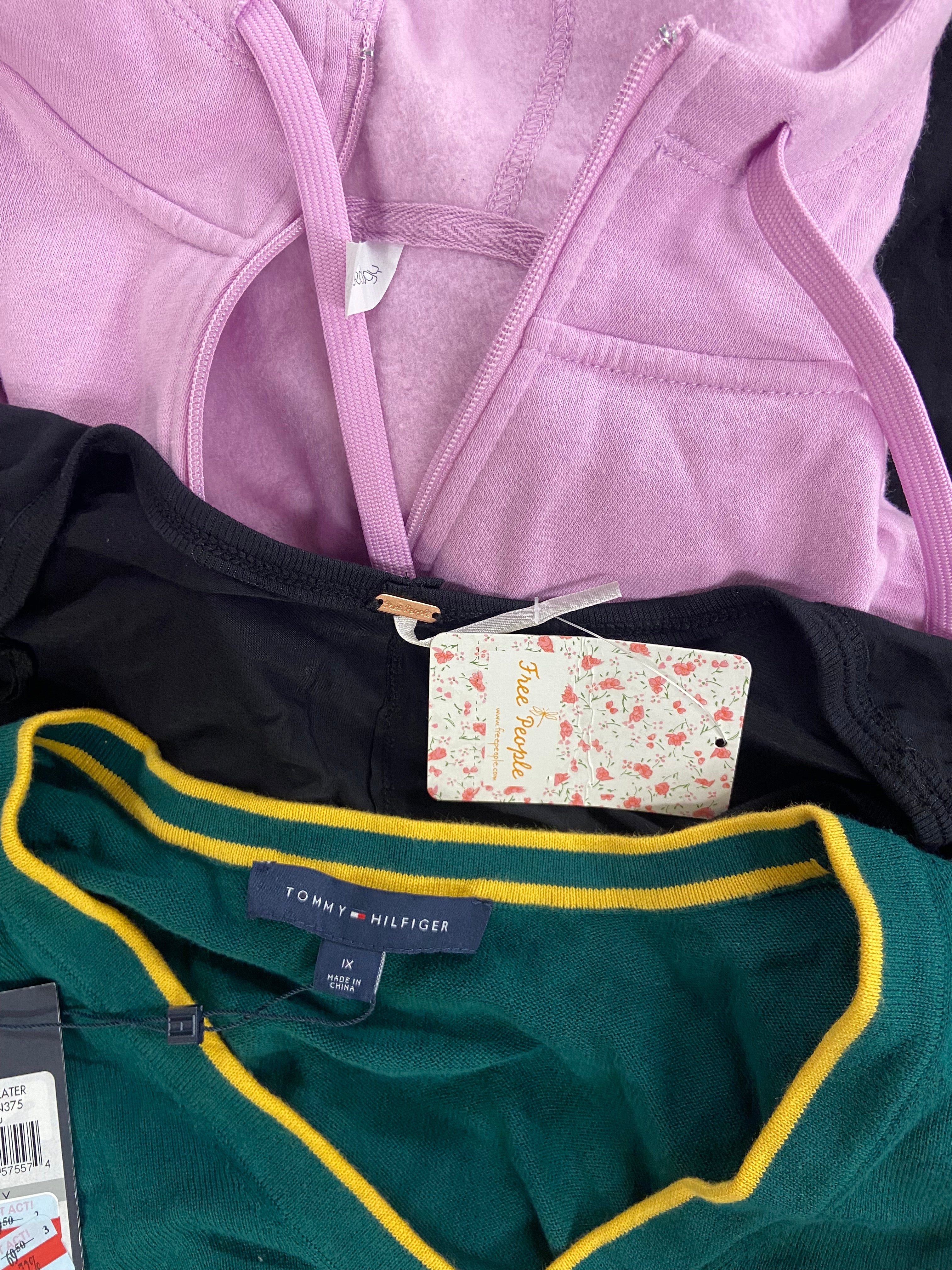 Women's Clothing Tops and Others Wholesale Lot, TOMMY HILFIGER, POLO RALPH LAUREN, FREE PEOPLE, IDEOLOGY, 13 items, Shelf Pulls, MSRP $775