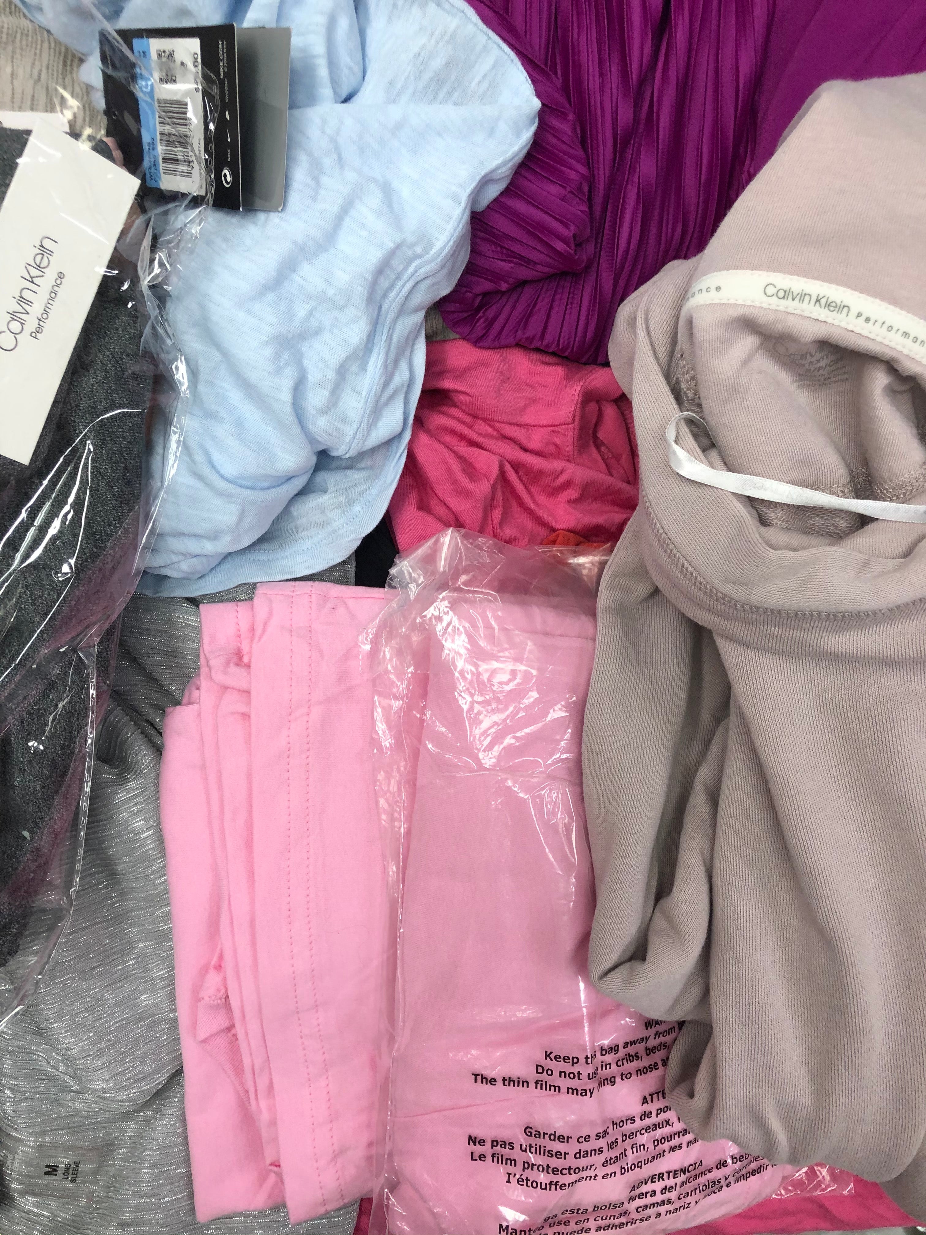 Women's Clothing Tops Wholesale Lot, NIKE, CALVIN KLEIN, ADIDAS, FREE PEOPLE and more, 37 Units, Shelf Pulls, MSRP $2,136
