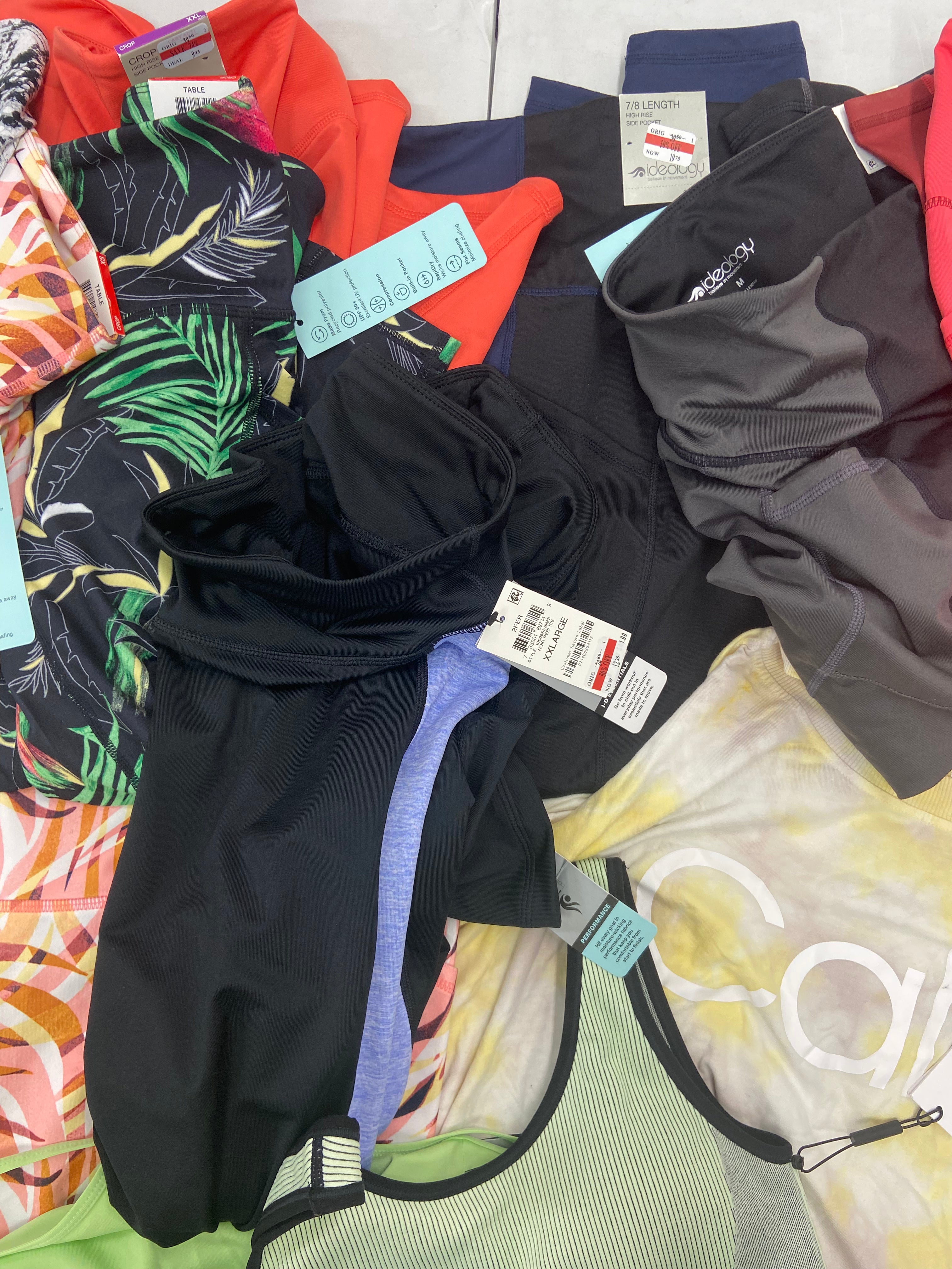 Women's Clothing Activewear Wholesale Lot, ADIDAS, CALVIN KLEIN, IDEOLOGY, 18 items, Shelf Pulls, MSRP $612
