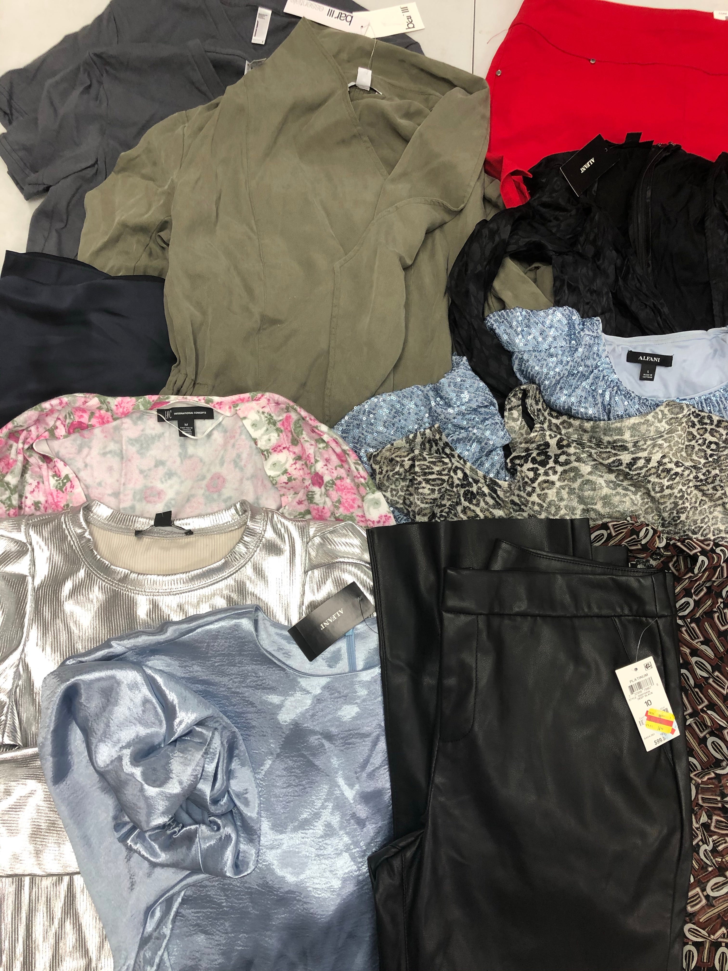 Women's Clothing Wholesale Lot, Lauren Ralph Lauren, American Apparel, Alfani and more, 12 Units, Shelf Pulls, MSRP $785
