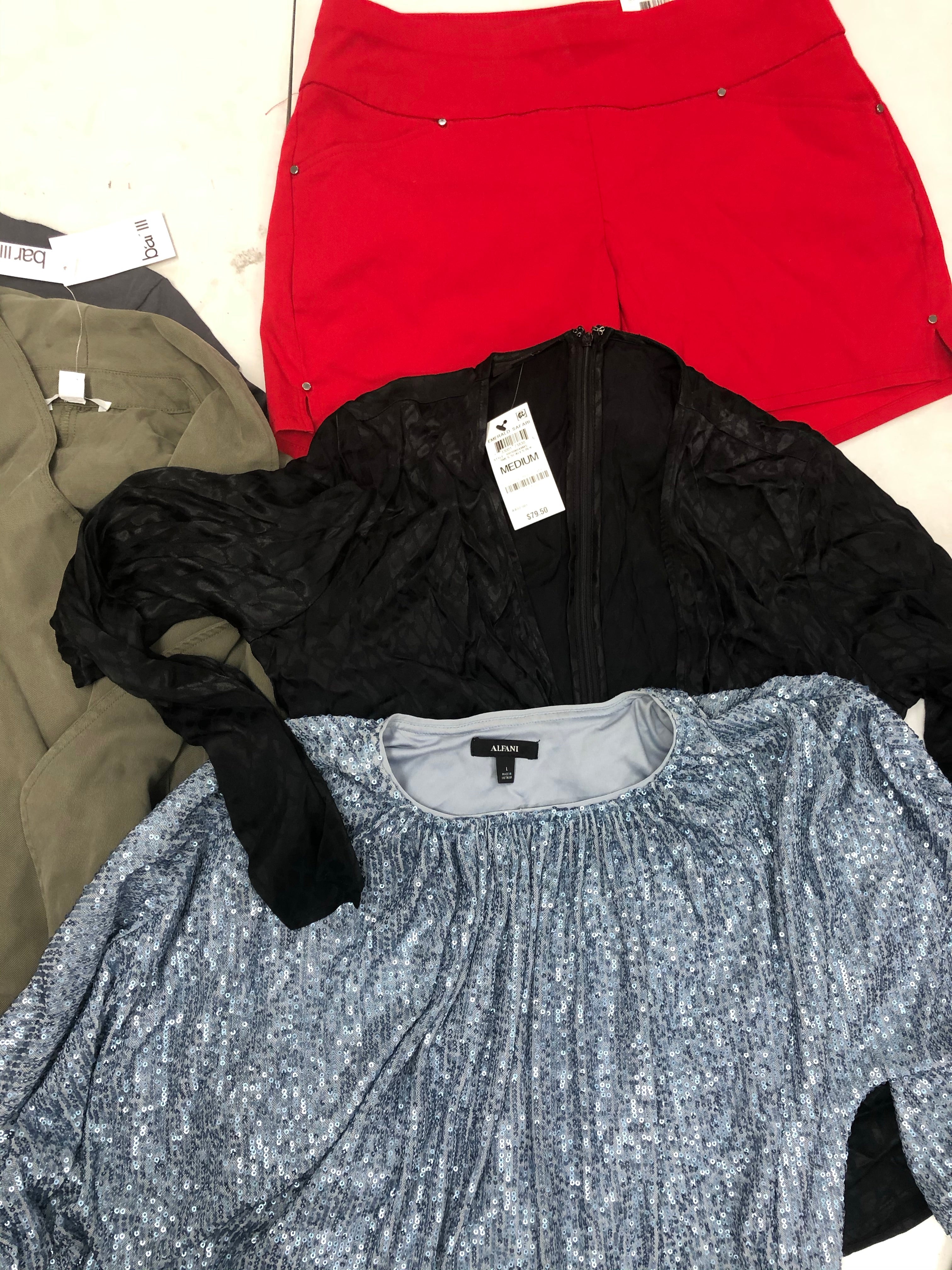 Women's Clothing Wholesale Lot, Lauren Ralph Lauren, American Apparel, Alfani and more, 12 Units, Shelf Pulls, MSRP $785