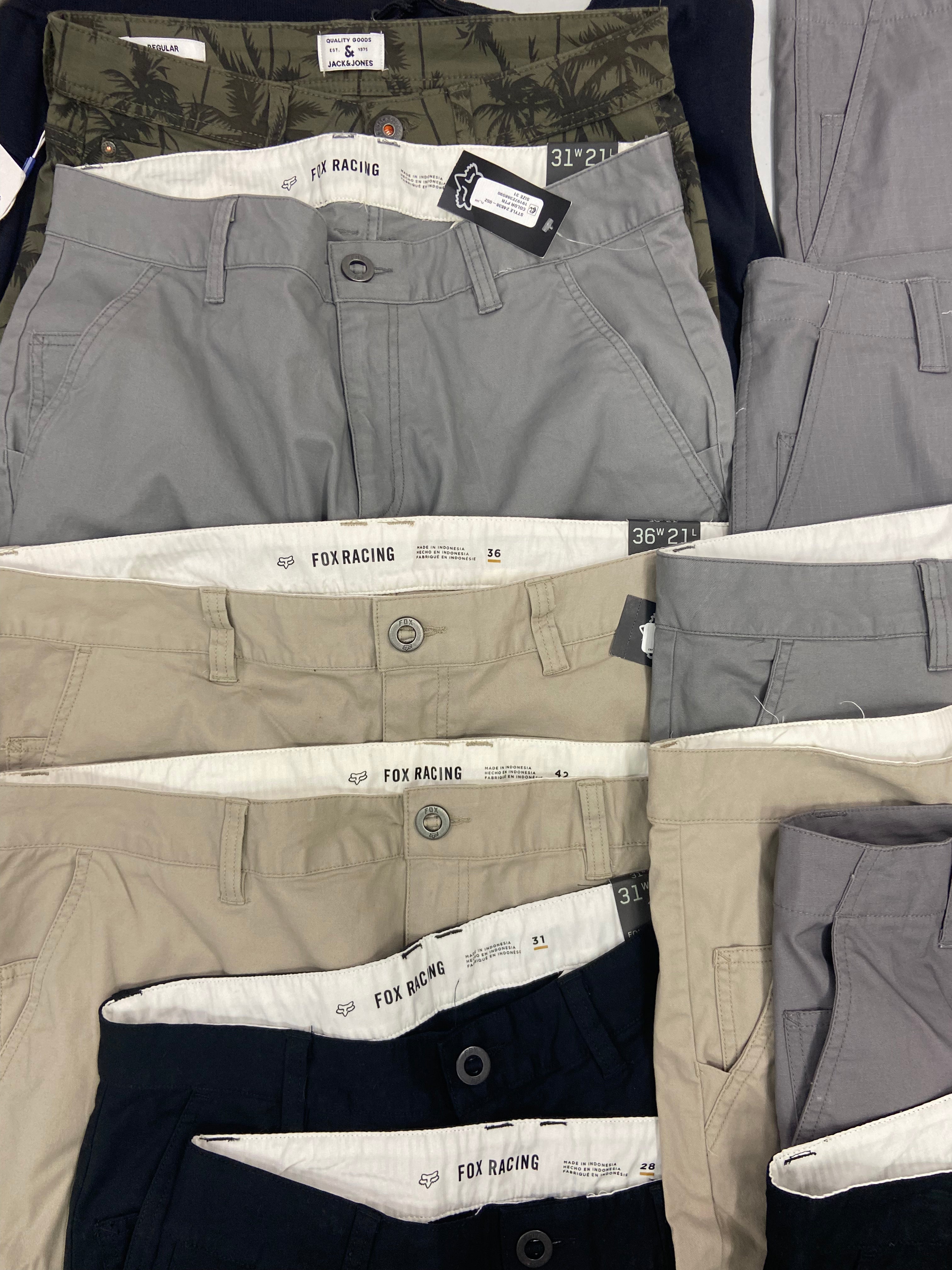 Men's Clothing Shorts Wholesale Lot, NAUTICA, JACK JONES, FOX HEAD and more, 16 items, Shelf Pulls, MSRP $720