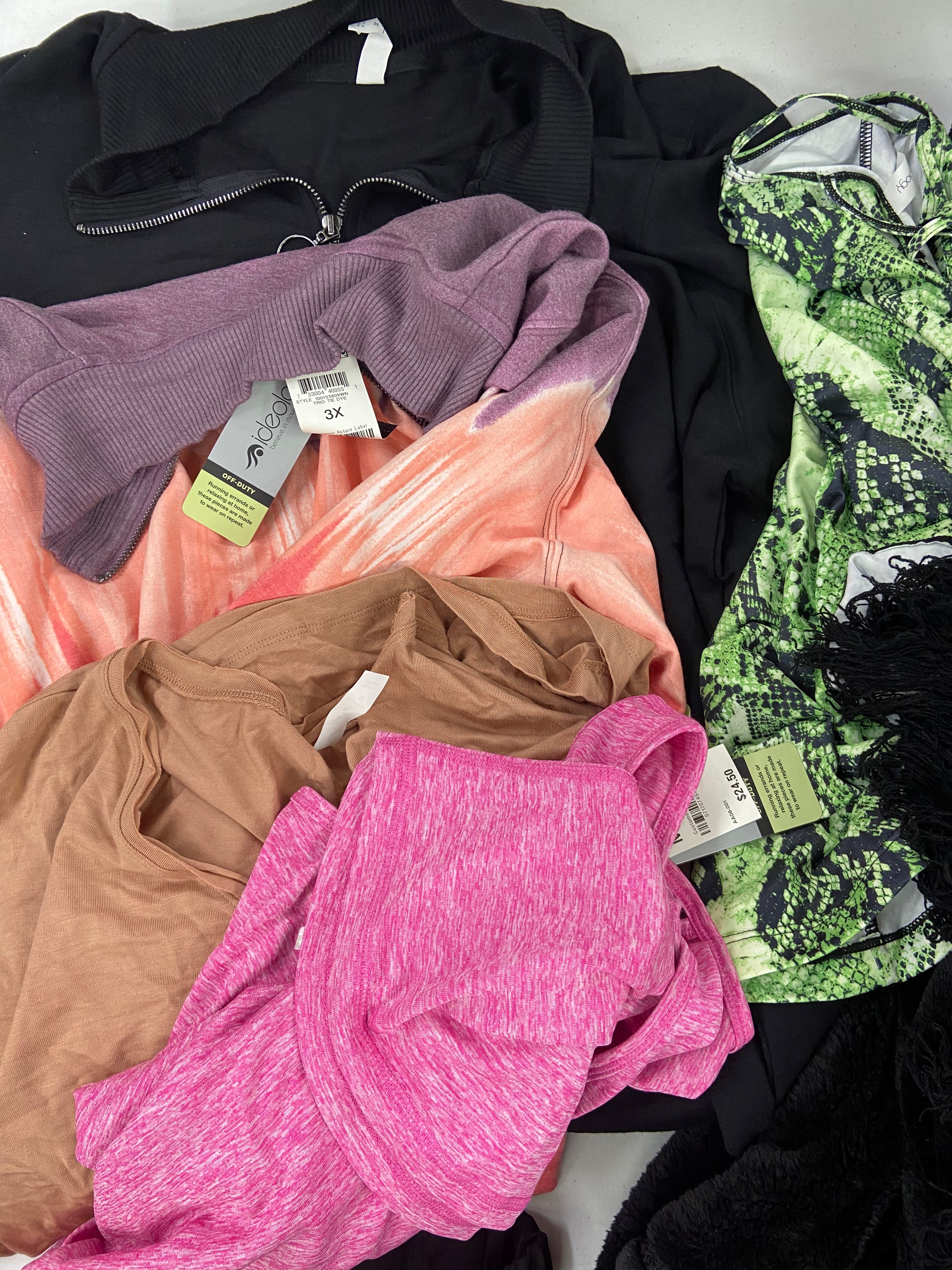 Women's Clothing Assorted Wholesale Lot, NORTH FACE, CALVIN KLEIN, 32 DEGREES, IDEOLOGY and more, 13 items, Shelf Pulls, MSRP $709