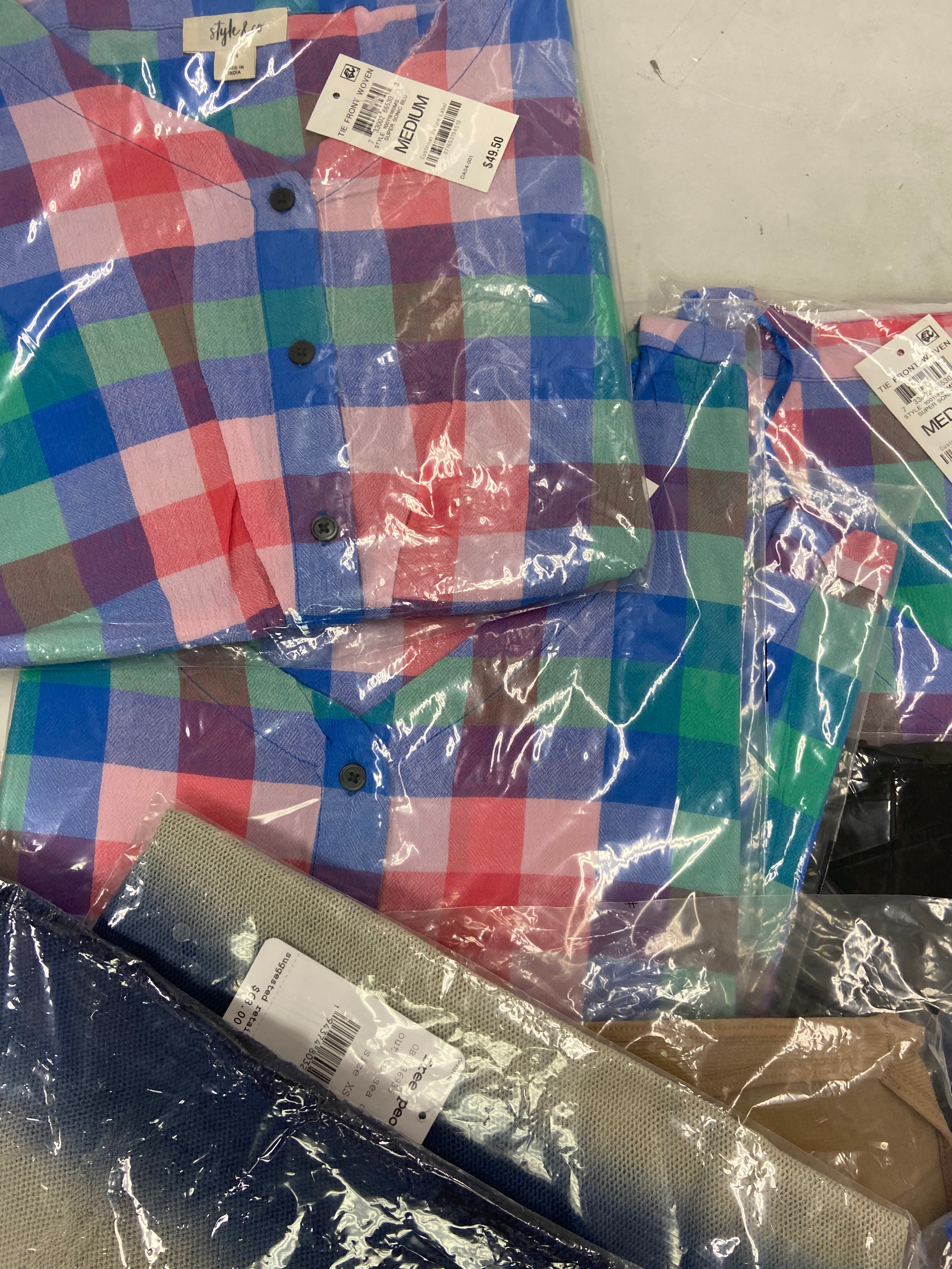 Women's Clothing Tops Wholesale Lot, ADIDAS, CALVIN KLEIN, BUFFALO, FREE PEOPLE, HILARY RADLEY and more, 30 items, Shelf Pulls, MSRP $1,066