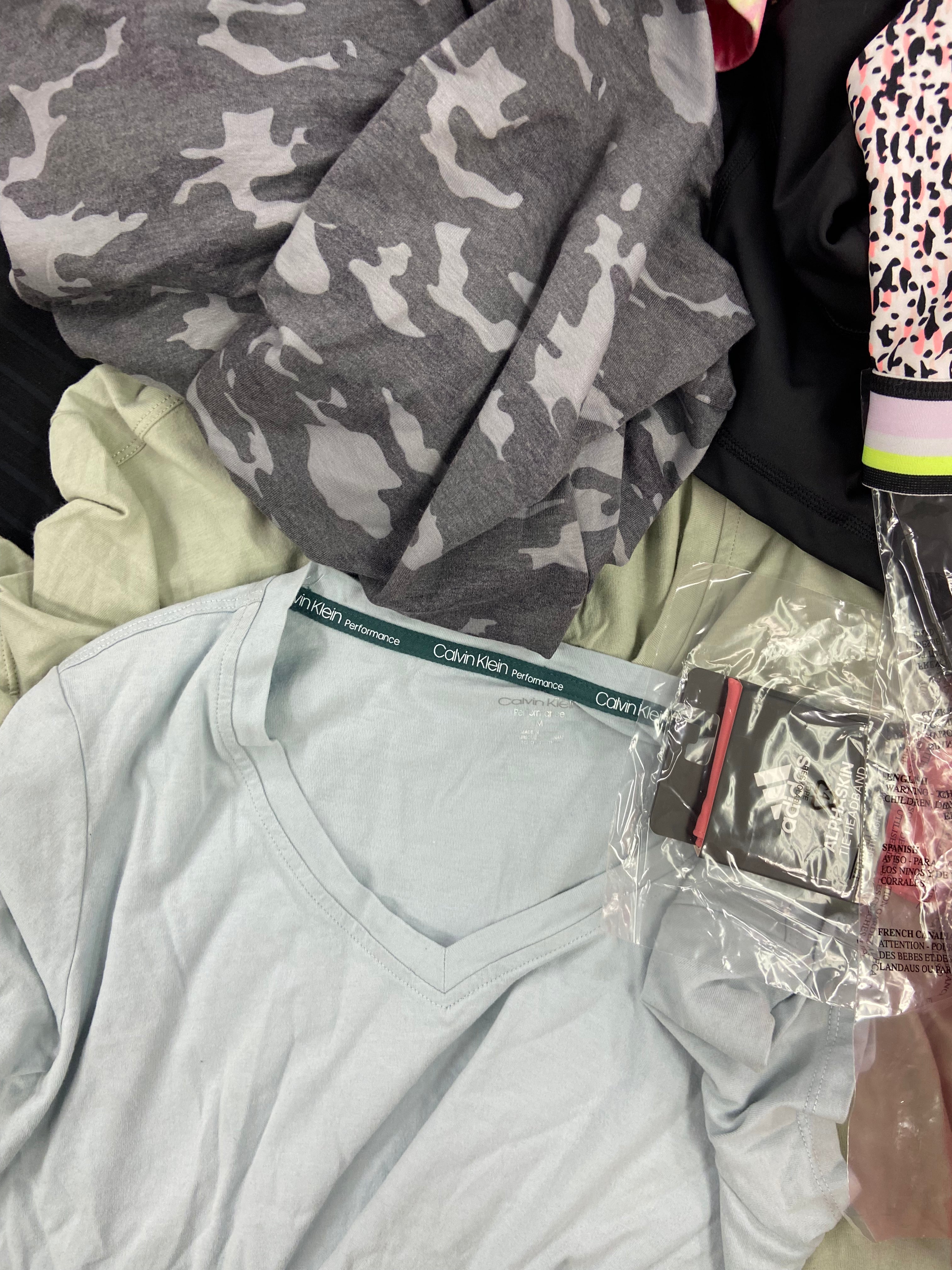 Women's Clothing Activewear Wholesale Lot, UNDER ARMOUR, ADIDAS, DKNY, CALVIN KLEIN and more, 38 items, Shelf Pulls, MSRP $1,051