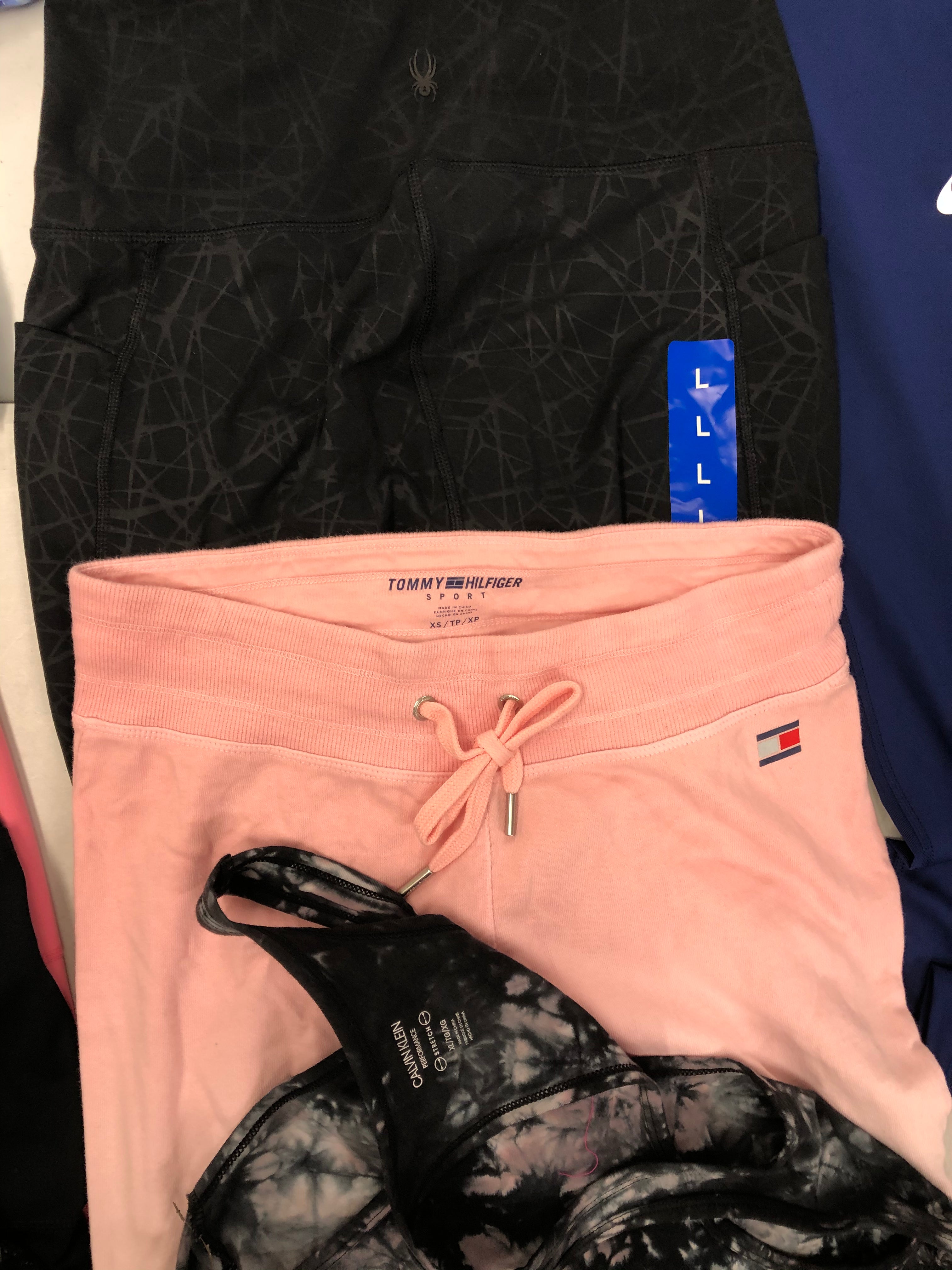 Women's Clothing Activewear and others Wholesale Lot, ADIDAS, NIKE, CALVIN KLEIN, TOMMY HILFIGER, ASICS, IDEOLOGY and more, 23 items, Shelf Pulls, MSRP $796