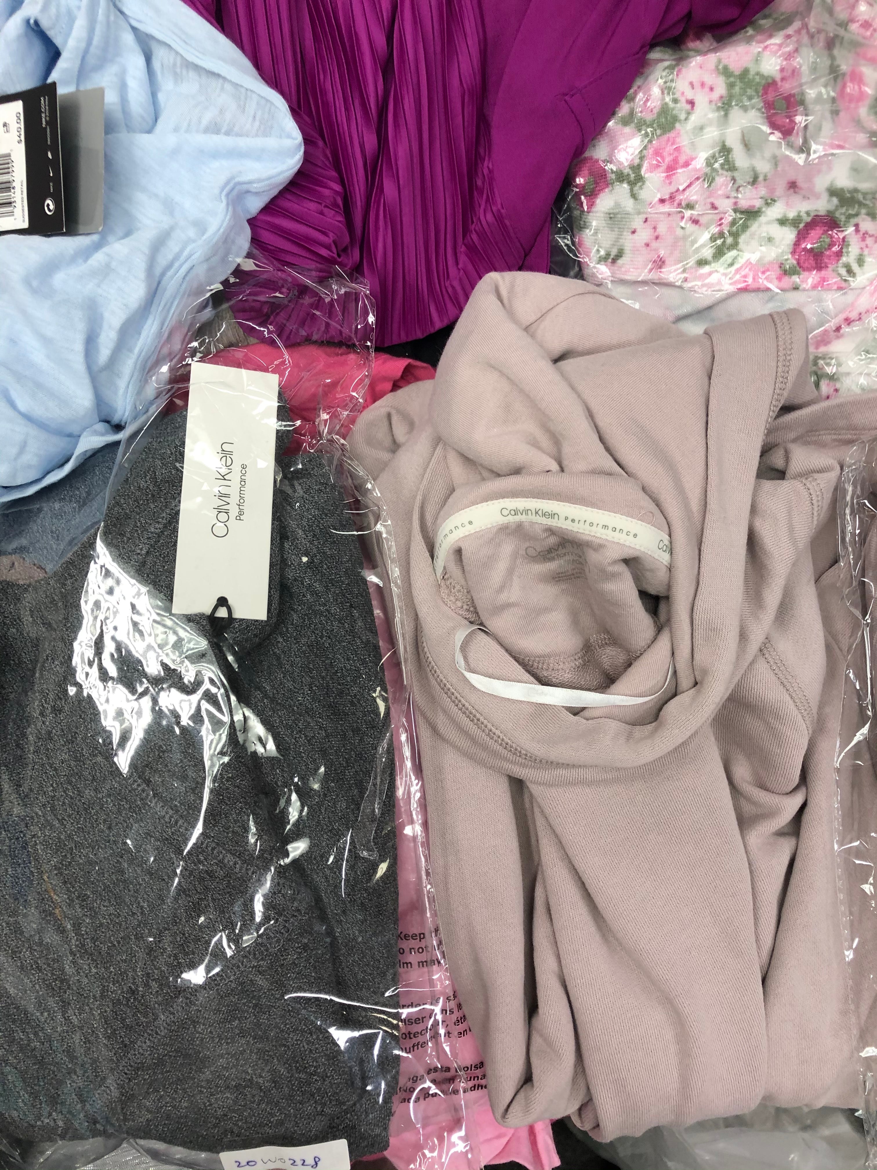 Women's Clothing Tops Wholesale Lot, NIKE, CALVIN KLEIN, ADIDAS, FREE PEOPLE and more, 37 Units, Shelf Pulls, MSRP $2,136