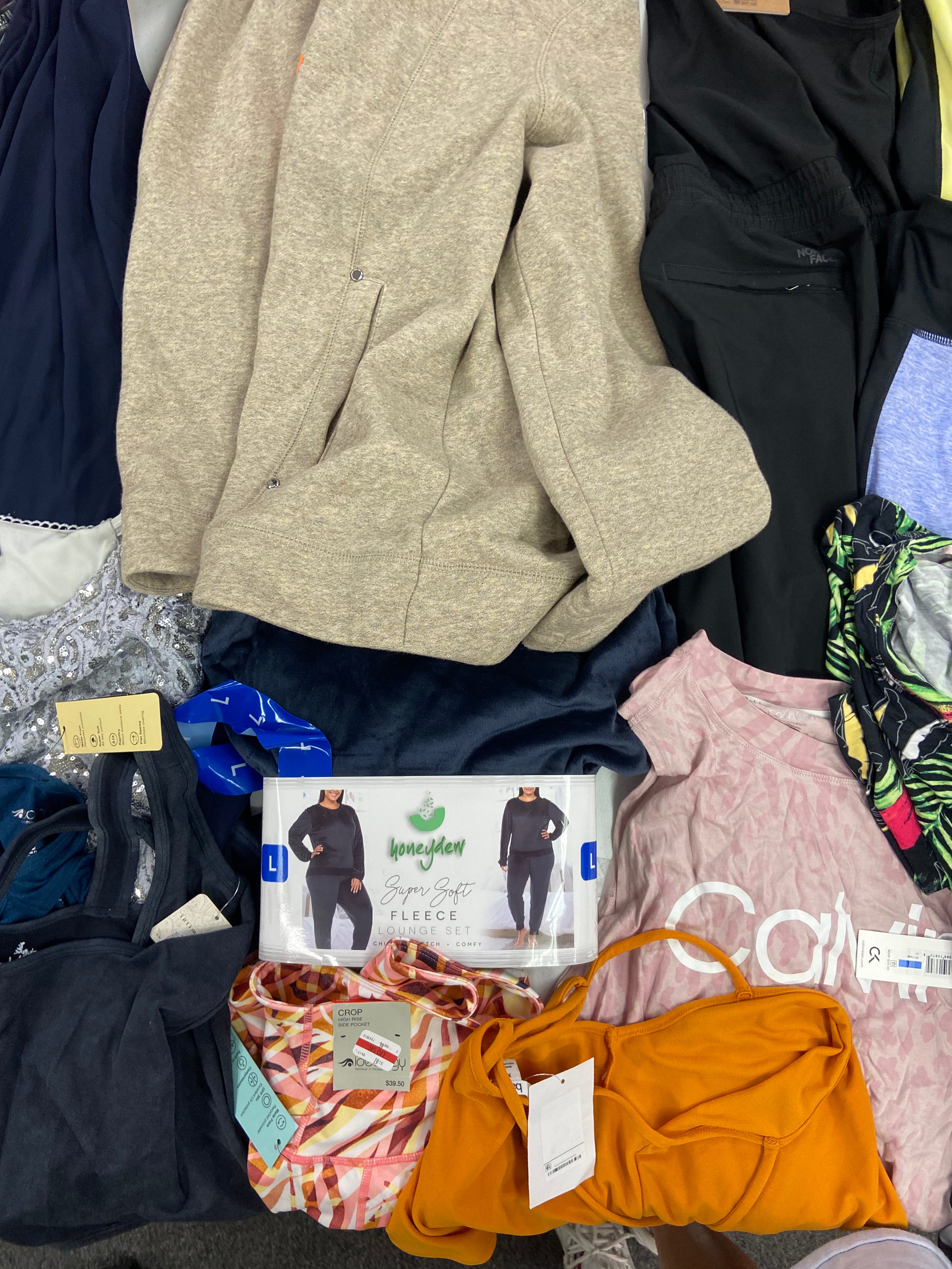 Women's Clothing Assorted Wholesale Lot, POLO RALPH LAUREN, NORTH FACE, FREE PEOPLE, IDEOLOGY and more, 17 items, Shelf Pulls, MSRP $1,076