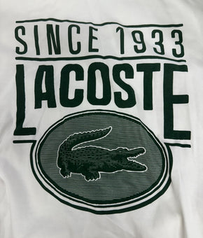LACOSTE Men's White 100% Cotton Tee Size 3XL MSRP $80