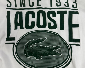 LACOSTE Men's White 100% Cotton Tee Size 3XL MSRP $80