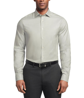 Calvin Klein Steel Stretch Wrinkle Free Dress Shirt Green Size 18x34/35 MSRP $85