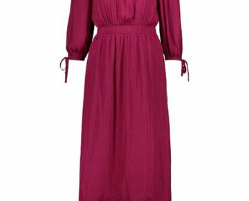 INC Womens Pink Solid 3/4 Sleeve Off Shoulder Dress Purple Size S MSRP $99