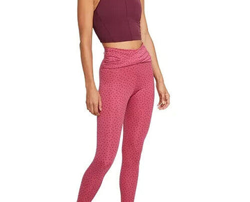 Nike Womens Yoga Twist-Waist High-Rise 7/8 Length Leggings Pink Size XS MSRP $70