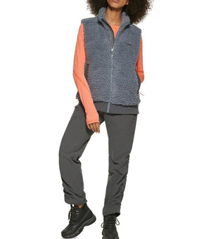 Bass Outdoor 289929 Route Hiking Faux-Sherpa Vest Gray Size M MSRP $59