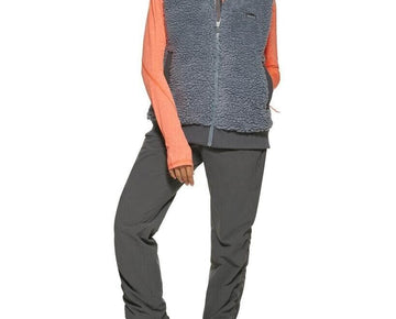 Bass Outdoor 289929 Route Hiking Faux-Sherpa Vest Gray Size M MSRP $59