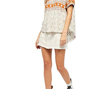 Free People Paisley Top Ivory Combo Size XS