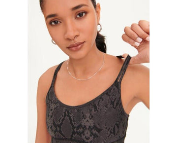 Dkny Womens Sport VIVID SNAKE PRINT SPORTS BRA black Size XS MSRP $45