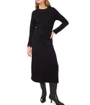 Vince Camuto Women's Knit Midi Sweater Dress Black Size L MSRP $99