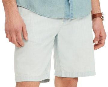 Tommy Hilfiger Men's Chambray Tommy 9" Shorts Blue Size 36 MSRP $60