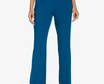Calvin Klein Women's Mid-Rise Straight-Leg Pants Cypress Blue Size 2 MSRP $99