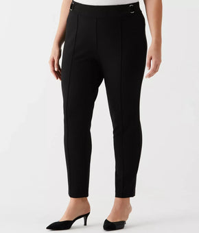 Rafaella The Slim Ankle Pants Womens Size 20W Black Ponte High Rise Career $89