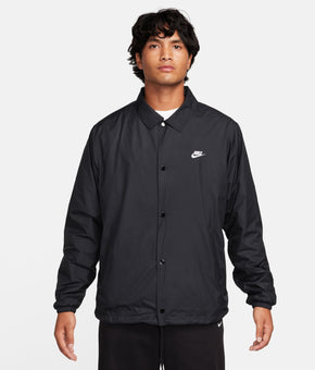 Men's Nike Club Coach's Jacket Color: Black Size: S