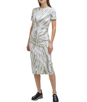 Dkny Sport Women's Tie-Dyed Dress Green Size M MSRP $60