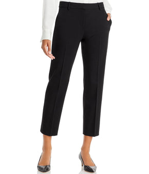Theory Treeca Wool-Blend Cropped Pants Navy Size 12 MSRP $275