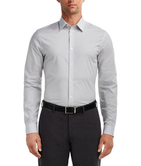 Calvin Klein Mens Steel Slim Dress Shirt Gray 16.5 x 36/37 MSRP $85