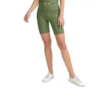 Calvin Klein Performance Printed Bike Shorts Green Size M MSRP $40