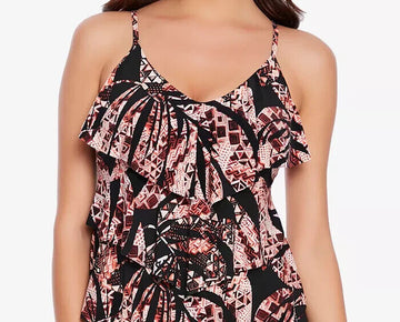 MAGICSUIT Urban Safari Rita Slimming Control Tankini Top Brown Size 14 MSRP $120