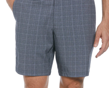 Pga Tour Mens Regular fit Golf Shorts Size 30 / 8 Inseam Blue Plaid Stretch
