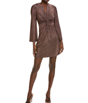 Taylor womens Mini Dress, Size 2, Gold