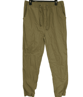 Galaxy By Harvic Mens Khaki Beige Basic Stretch Twill Joggers Size L $48