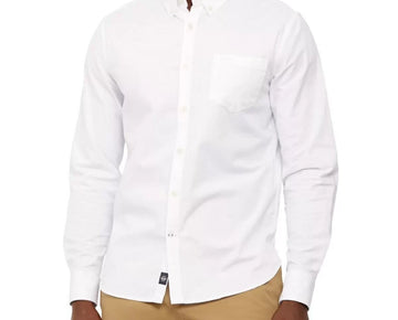 DOCKERS Men's Slim-Fit Oxford Woven Shirt White Size XXL MSRP $79