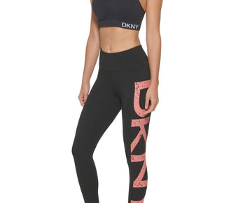 Dkny Sport Logo-Print 7/8-Leggings Black Women Size XS MSRP $60