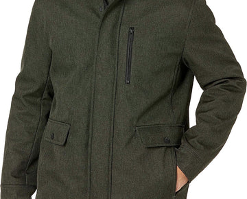 Marc New York Mens Mullins Melange Tech Shell Mid Length Jacket Size XL Olive