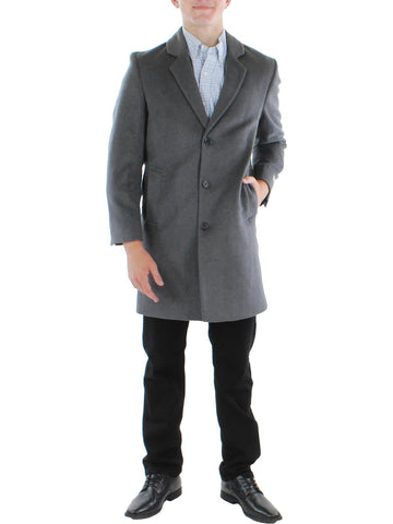 Michael Kors Mens Madison Modern Fit Cold Weather Long Coat Size 38R Gray