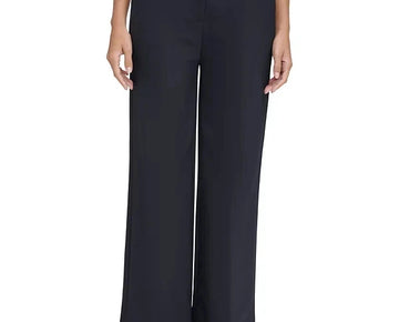 Calvin Klein Petite Mid Rise Wide-Leg Pants Dark Navy Blue Size 8P MSRP $99