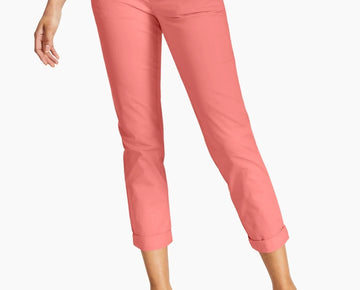 Tommy Hilfiger Flex Hampton Cuffed Chino Straight-Leg Pants Coral Red Size 4 $60