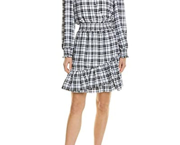 Vince Camuto Womens Surplice Mini Dress, Size L, Black