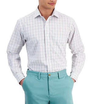 Club Room Mens Performance Button Down Dress Shirt White Size 17x34/35 MSRP $60