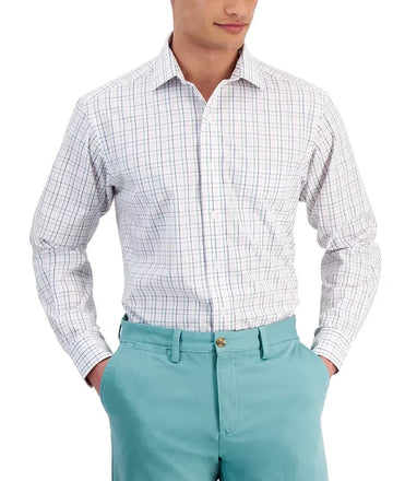Club Room Mens Performance Button Down Dress Shirt White Size 17x34/35 MSRP $60