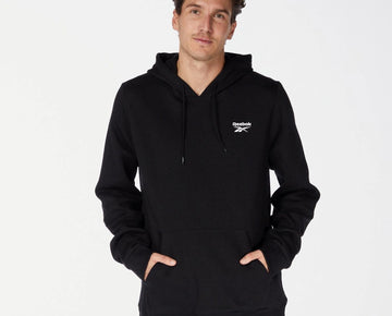 Reebok Men's Identity Fleece Pullover Hoodie Black Size L MSRP $50