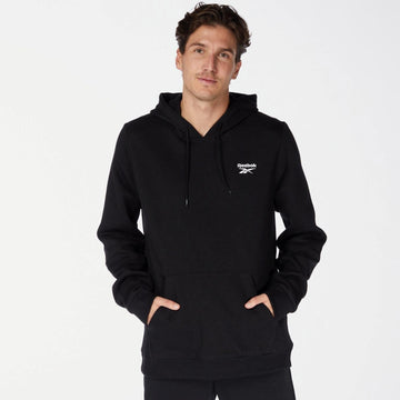 Reebok Men's Identity Fleece Pullover Hoodie Black Size L MSRP $50