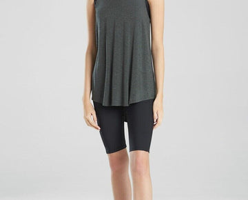 Josie Natori Women's Active Layering Elements Tank Top Gray Size L MSRP $42