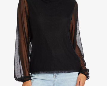 Sanctuary Midnite Hour Top Blouse Black Size XS MSRP $69